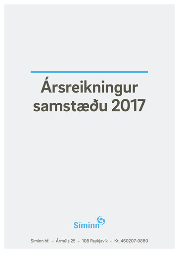 Thumbnail Síminn hf. Financial Statement 2017