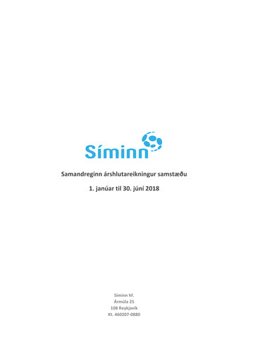 Thumbnail Síminn hf. Financial Statement 2018-h1