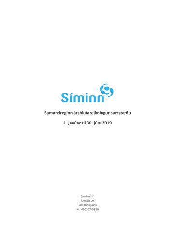 Thumbnail Síminn hf. Financial Statement 2019-h1