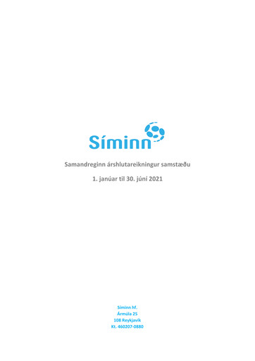 Thumbnail Síminn hf. Financial Statement 2021-h1