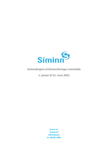 Thumbnail Síminn hf. Quarterly Report 2021-q1