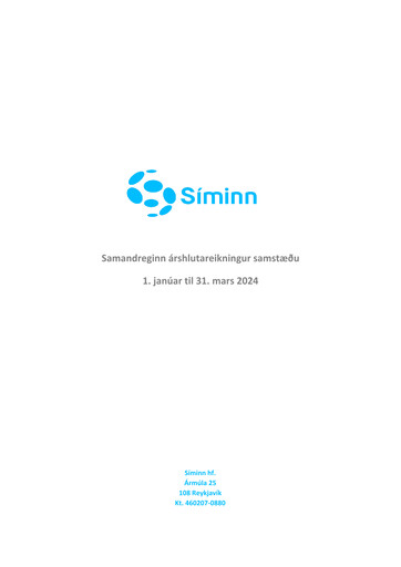 Thumbnail Síminn hf. Quarterly Report 2024-q1