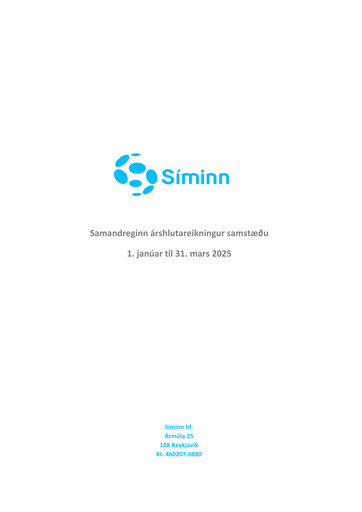 Thumbnail Síminn hf. Quarterly Report 2025-q1
