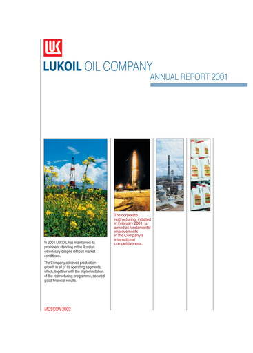 Vorschaubild Lukoil Jahresbericht 2001