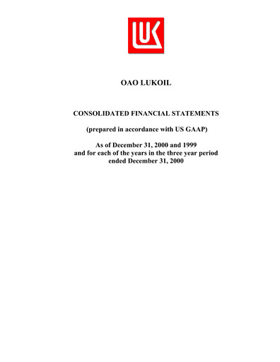 Thumbnail Lukoil Financial Statement 2000