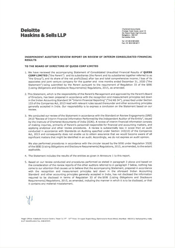 Thumbnail Quess Quarterly Report 2020-q3