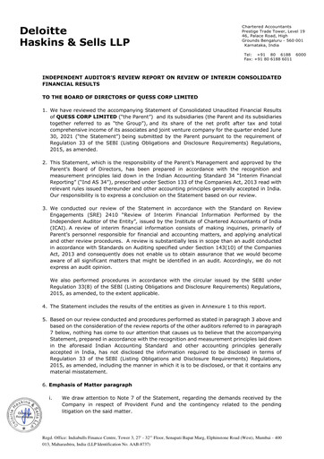 Thumbnail Quess Quarterly Report 2021-q1