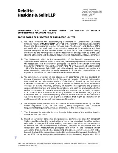 Thumbnail Quess Quarterly Report 2023-q1