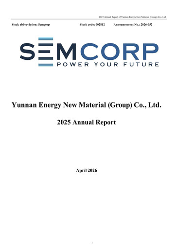 Thumbnail Yunnan Energy New Material Annual Report 2025
