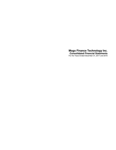 Thumbnail Mogo
 Financial Statement 2017