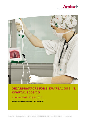 Thumbnail Ambu Quarterly Report 2009-q3