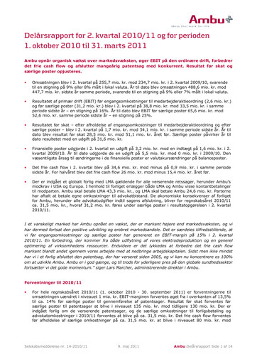 Thumbnail Ambu Quarterly Report 2010-q2