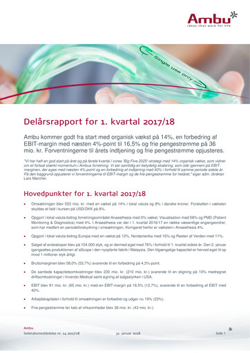 Thumbnail Ambu Quarterly Report 2017-q1