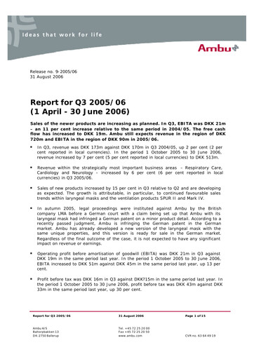 Thumbnail Ambu Quarterly Report 2005-q3