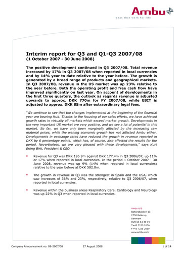 Thumbnail Ambu Quarterly Report 2007-q3