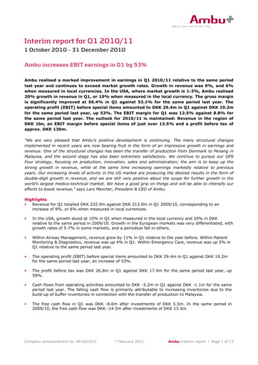 Thumbnail Ambu Quarterly Report 2010-q1