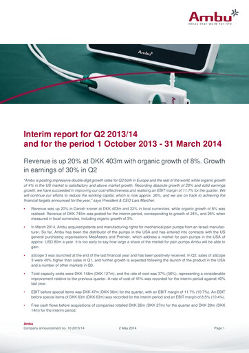 Thumbnail Ambu Quarterly Report 2013-q2