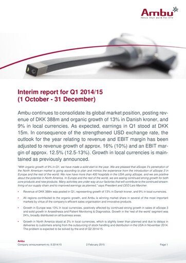 Thumbnail Ambu Quarterly Report 2014-q1