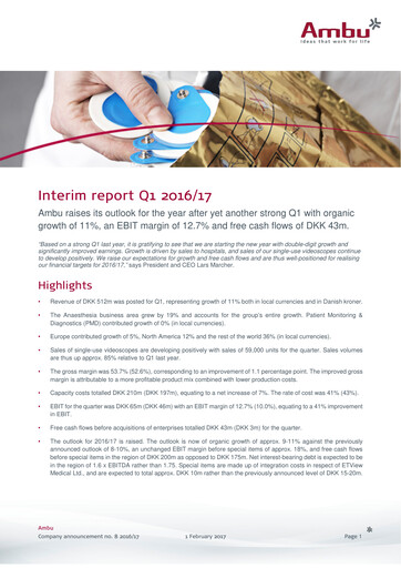 Thumbnail Ambu Quarterly Report 2016-q1