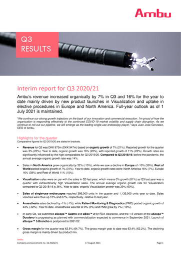 Thumbnail Ambu Quarterly Report 2020-q3