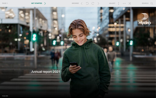 Thumbnail Norsk Hydro
 Annual Report 2021