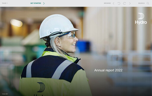 Thumbnail Norsk Hydro
 Annual Report 2022