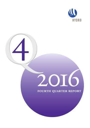 Miniature Norsk Hydro
 Rapport trimestriel 2016-q4