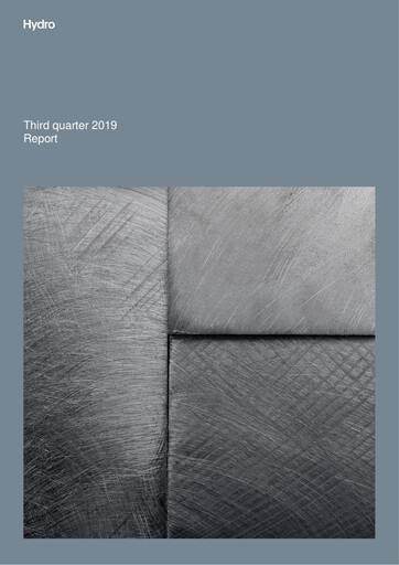 Miniature Norsk Hydro
 Rapport trimestriel 2019-q3