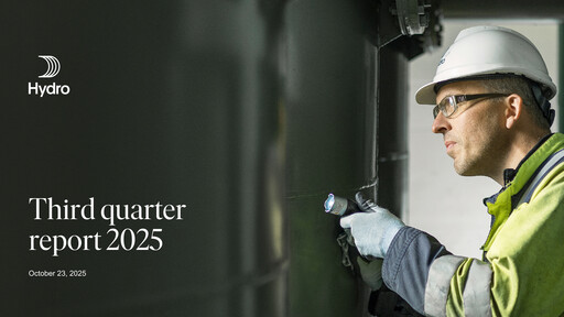 Miniature Norsk Hydro
 Rapport trimestriel 2025-q3