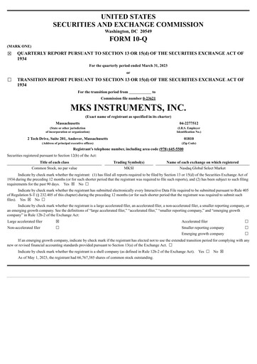 Thumbnail MKS Instruments Quarterly Report 2023-q1