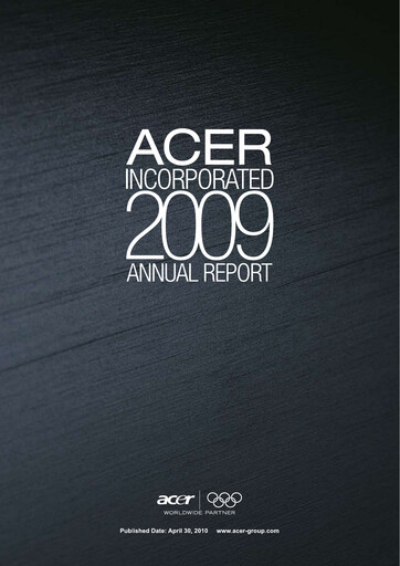 Thumbnail Acer Annual Report 2009
