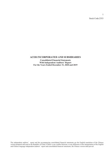 Thumbnail Acer Financial Statement 2020