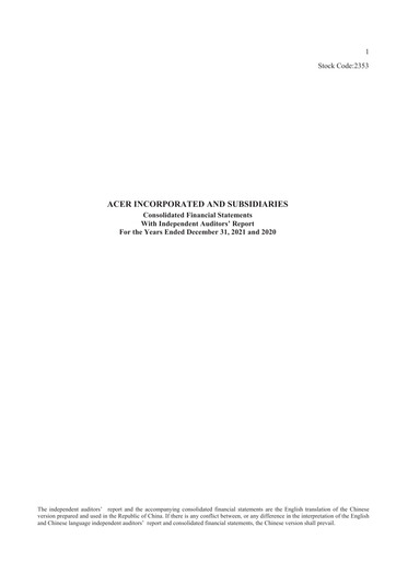 Thumbnail Acer Financial Statement 2021