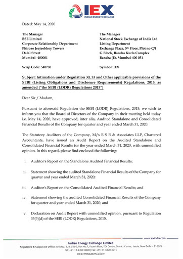 Thumbnail Indian Energy Exchange
 Financial Statement 2019-2020