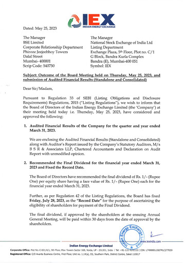 Thumbnail Indian Energy Exchange
 Financial Statement 2022-2023