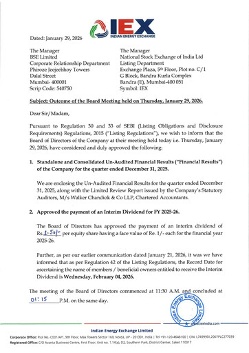 Thumbnail Indian Energy Exchange
 Quarterly Report 2025-q3