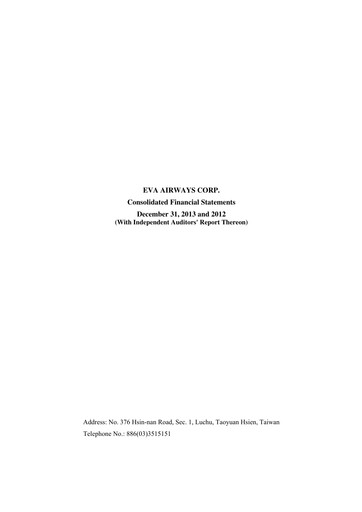 Thumbnail EVA Air
 Financial Statement 2013