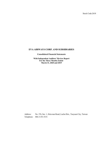 Thumbnail EVA Air
 Quarterly Report 2020-q1