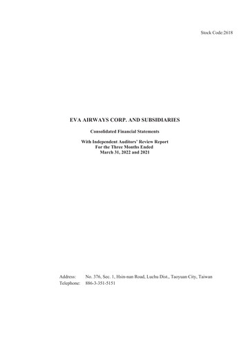 Thumbnail EVA Air
 Quarterly Report 2022-q1