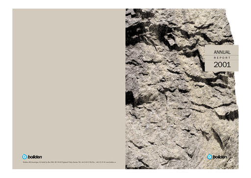 Thumbnail Boliden Annual Report 2001