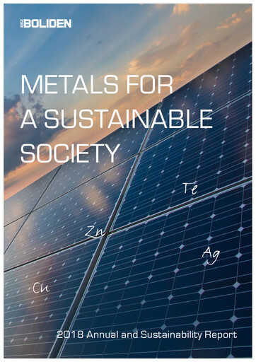 Thumbnail Boliden Annual Report 2018