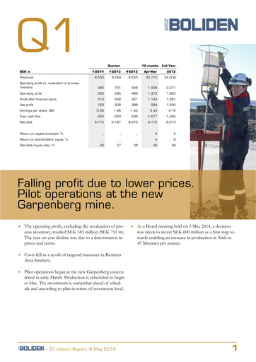 Thumbnail Boliden Quarterly Report 2014-q1