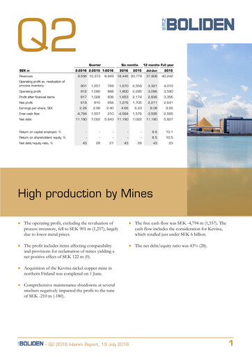 Thumbnail Boliden Quarterly Report 2016-q2