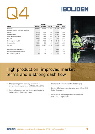 Thumbnail Boliden Quarterly Report 2016-q4