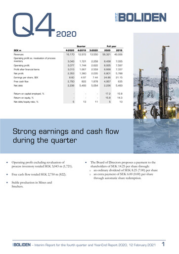 Thumbnail Boliden Quarterly Report 2020-q4