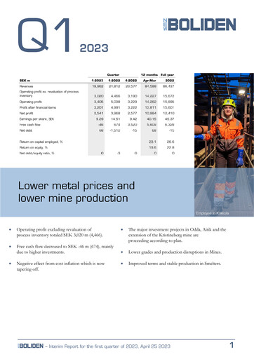 Thumbnail Boliden Quarterly Report 2023-q1