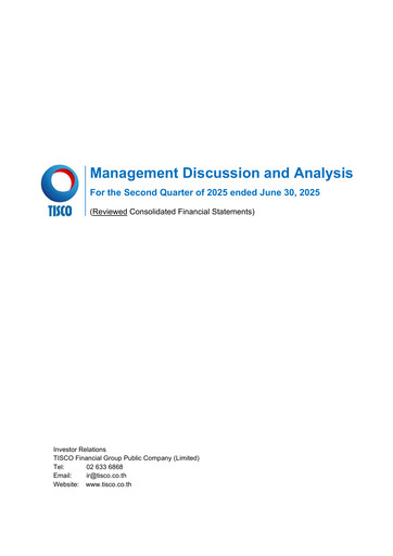 Thumbnail TISCO Financial Group Quarterly Report 2025-q2