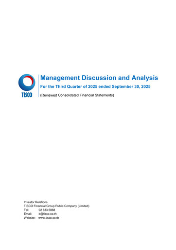 Thumbnail TISCO Financial Group Quarterly Report 2025-q3