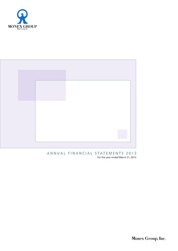 Thumbnail Monex Group Financial Statement fy2013