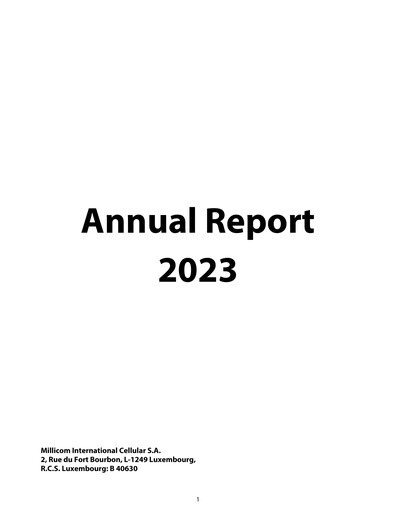 Thumbnail Millicom Annual Report 2023